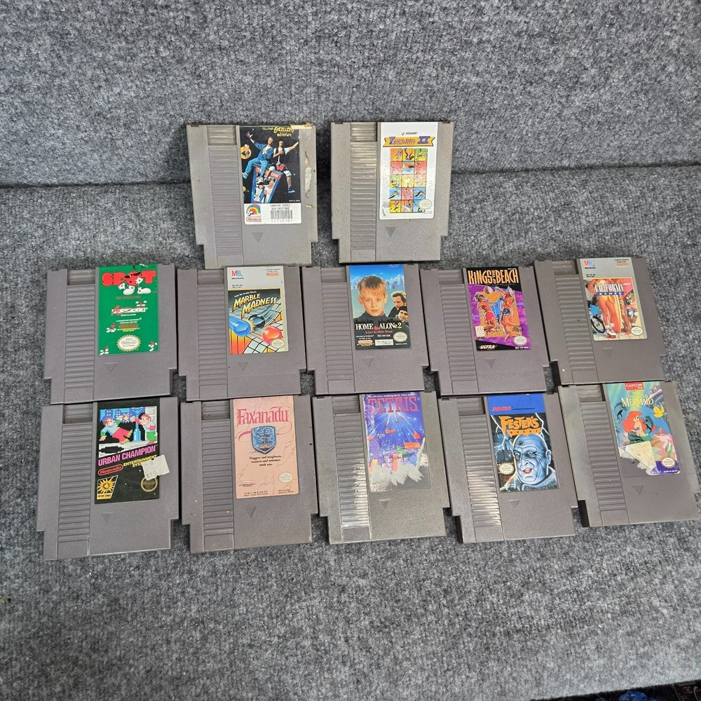Nintendo NES Authentic Lot‎ of 12 Little Mermaid Faxandu Festers Quest and More